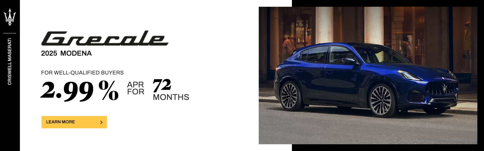 2025 Grecale Modena | 2.99% APR for 72 Mos
